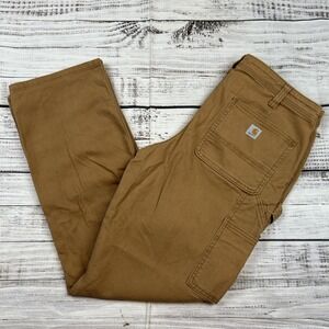 Women's CARHARTT Pants Canvas Work Utility Brown Duck Original Fit 12 Regular